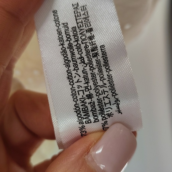 Zara pullover Cream Eyelet Size Large Top Sleeveless Cropped Blouse Cotton Blend - Picture 6 of 8